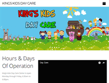 Tablet Screenshot of kingskidsdaycare.com